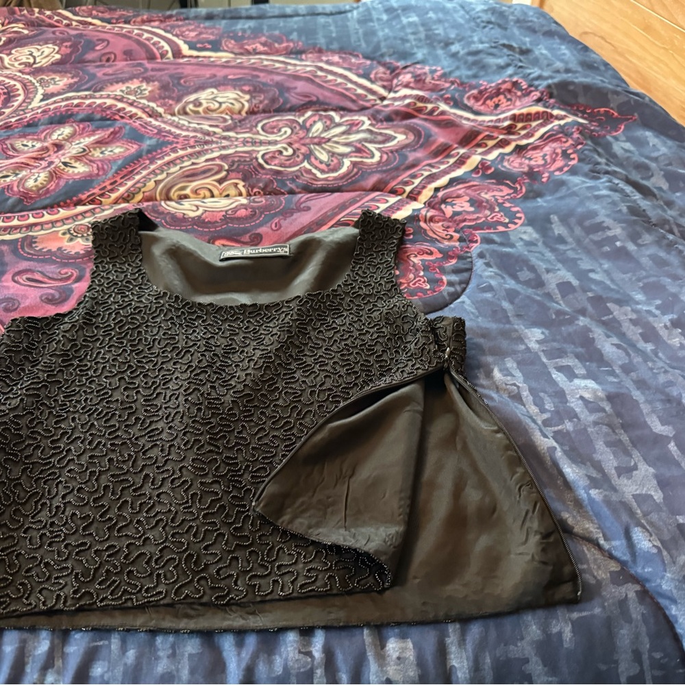 Burberry Black Textured Sleeveless Top